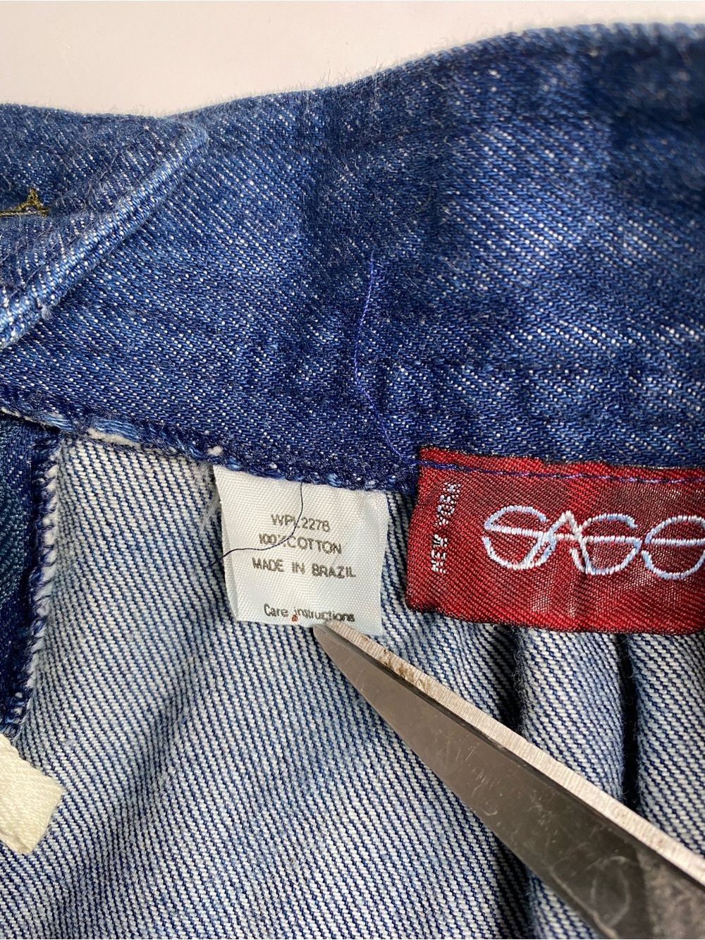 Vintage Sasson Dead-stock Denim MidiSkirt with Pockets Sz 18 (runs small) - Picture 10 of 11